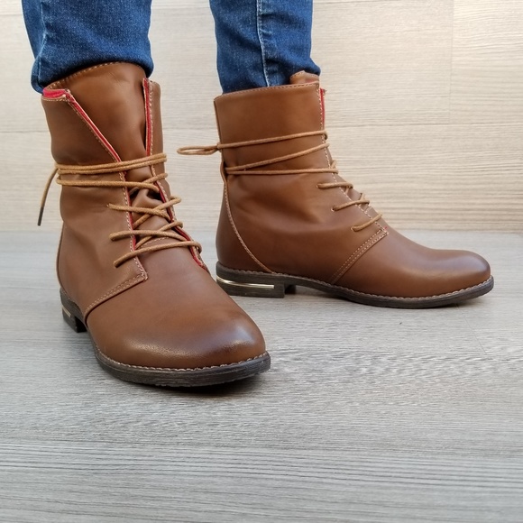 Boho-Chic Style Ankle Boots Tie Around Laces-F - Picture 7 of 8